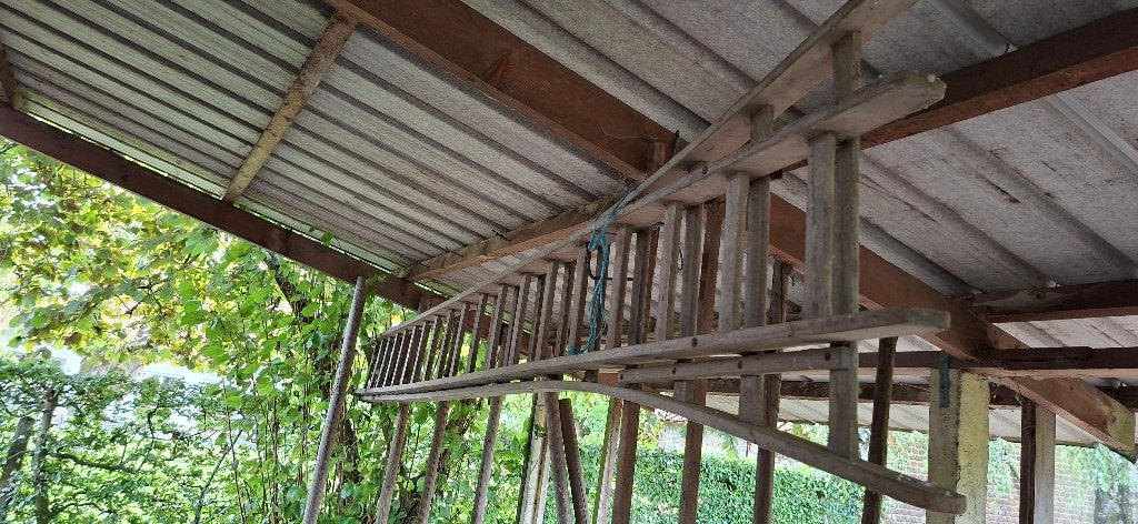 Houten ladder, Doe-het-zelf en Bouw, Ladders en Trappen, Ophalen, Gebruikt, Ladder, Opvouwbaar of Inschuifbaar