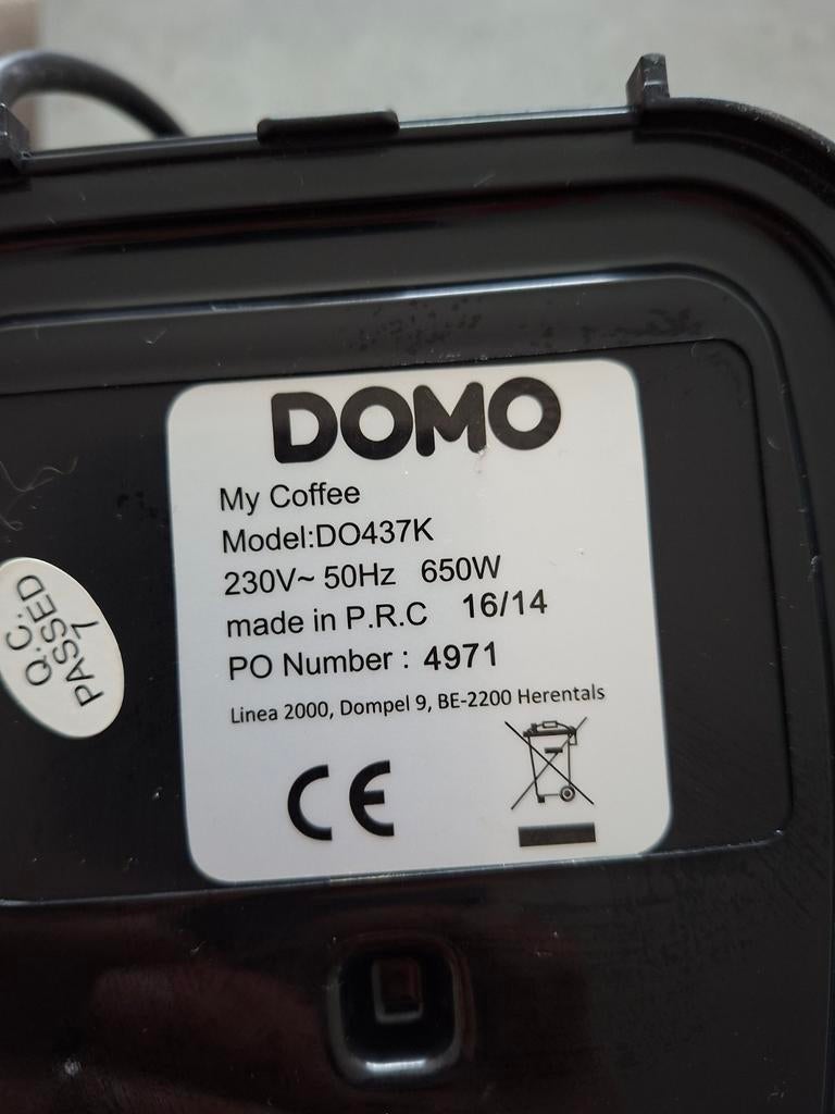 Eenpersoonsthermos koffiezetapparaat Domo nooit gebruikt, Gemalen koffie, Ophalen of Verzenden, 1 kopje, Koffiemachine