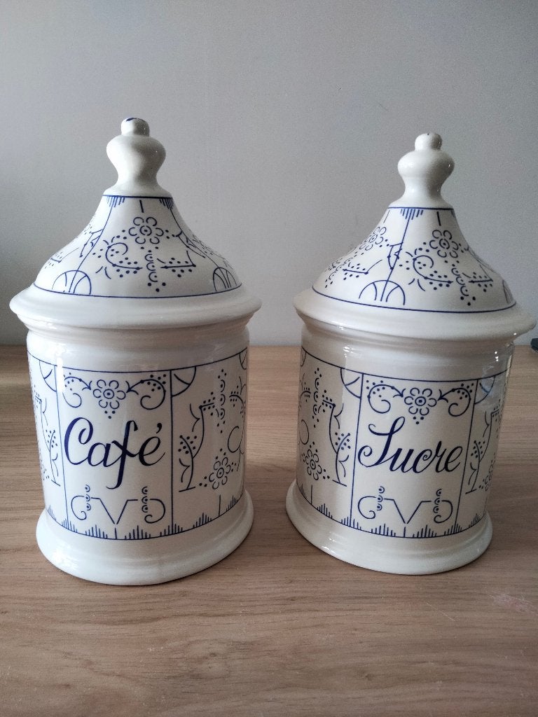 set vintage voorraadpotten Boch Copenhague, Ophalen