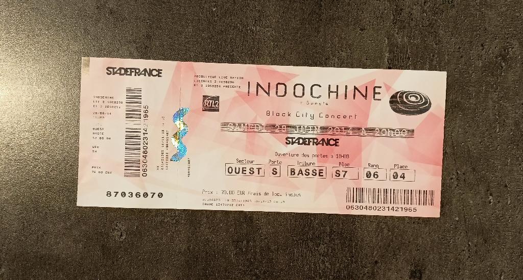 Indochine Stade de France Paris 28.06.2014 Black City, Verzenden, Gebruikt