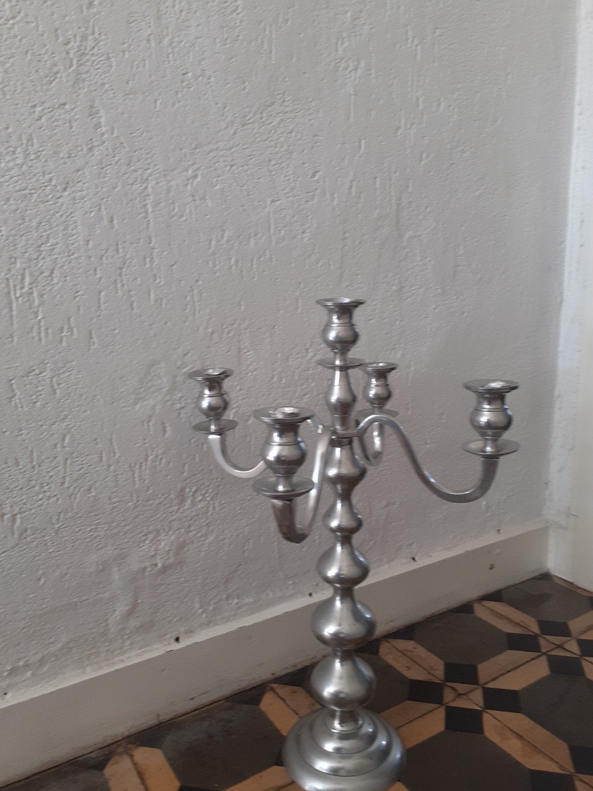 Hoge vijfarmige kandelaar kaarsenhouder, Huis en Inrichting, Woonaccessoires | Kandelaars en Kaarsen, Ophalen of Verzenden, Kandelaar