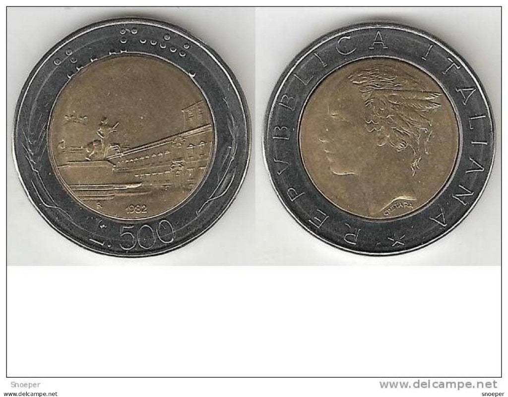 italy 500 lire 1982 km 111 unc zie beschrijving, Envoi, Italie, Monnaie en vrac