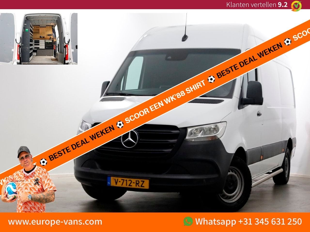 Mercedes-Benz Sprinter 311 CDI 115pk L2H2 RWD Servicewagen A, Auto's, Parkeercamera, 213 g/km, Wit, Mercedes-Benz