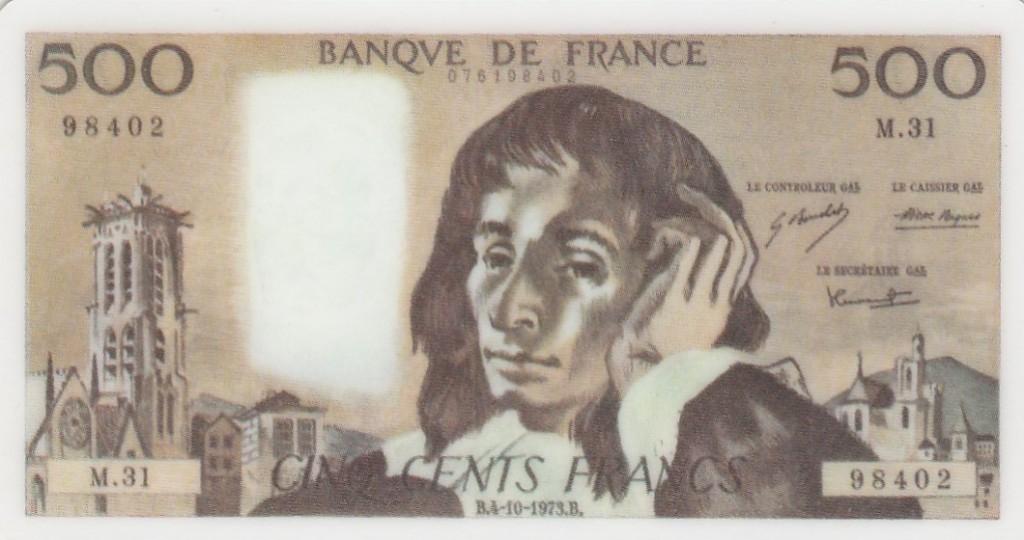 Plastic  replica's Franse franc  10,50,100,500 Francs., Ophalen of Verzenden, Frankrijk, Setje