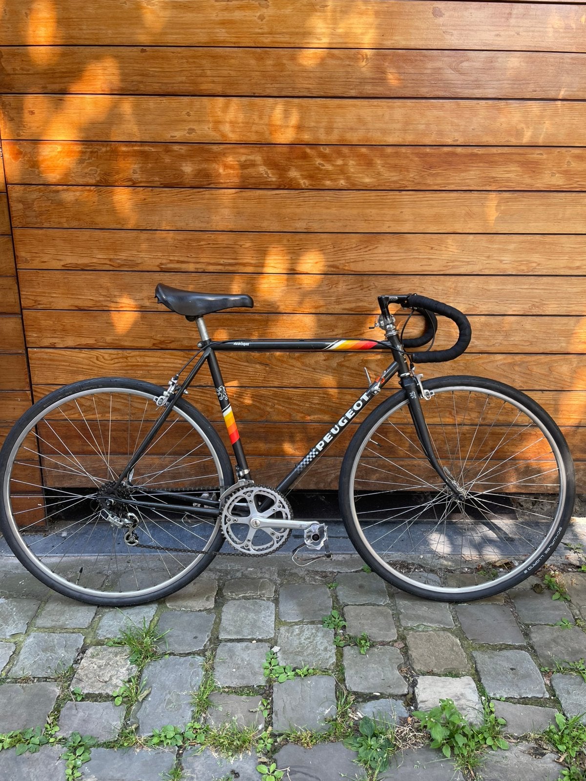 Vintage peugeot koersfiets maat 52, Fietsen en Brommers, 28 inch, Gebruikt, Staal, Velgrem