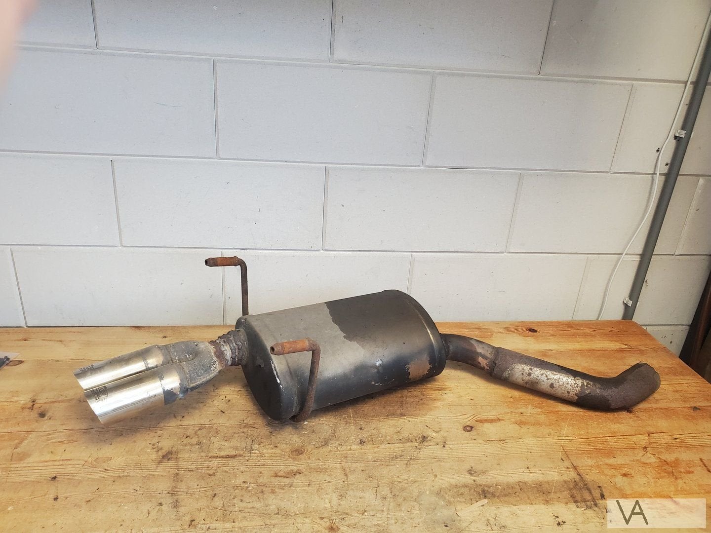 Peugeot 406 coupe 1997 - 2005 uitlaat einddemper 2 pijpen, -, Utilisé, -, Peugeot