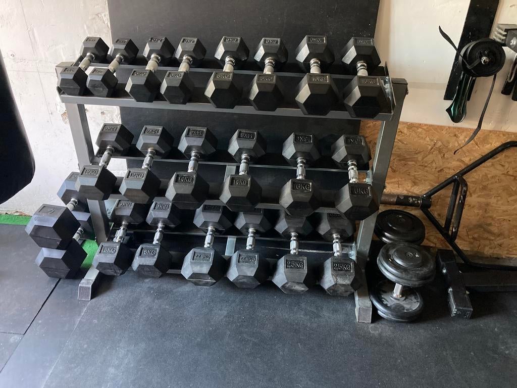 Dumbell rek 3- lagen zonder dumbells, Enlèvement, Comme neuf