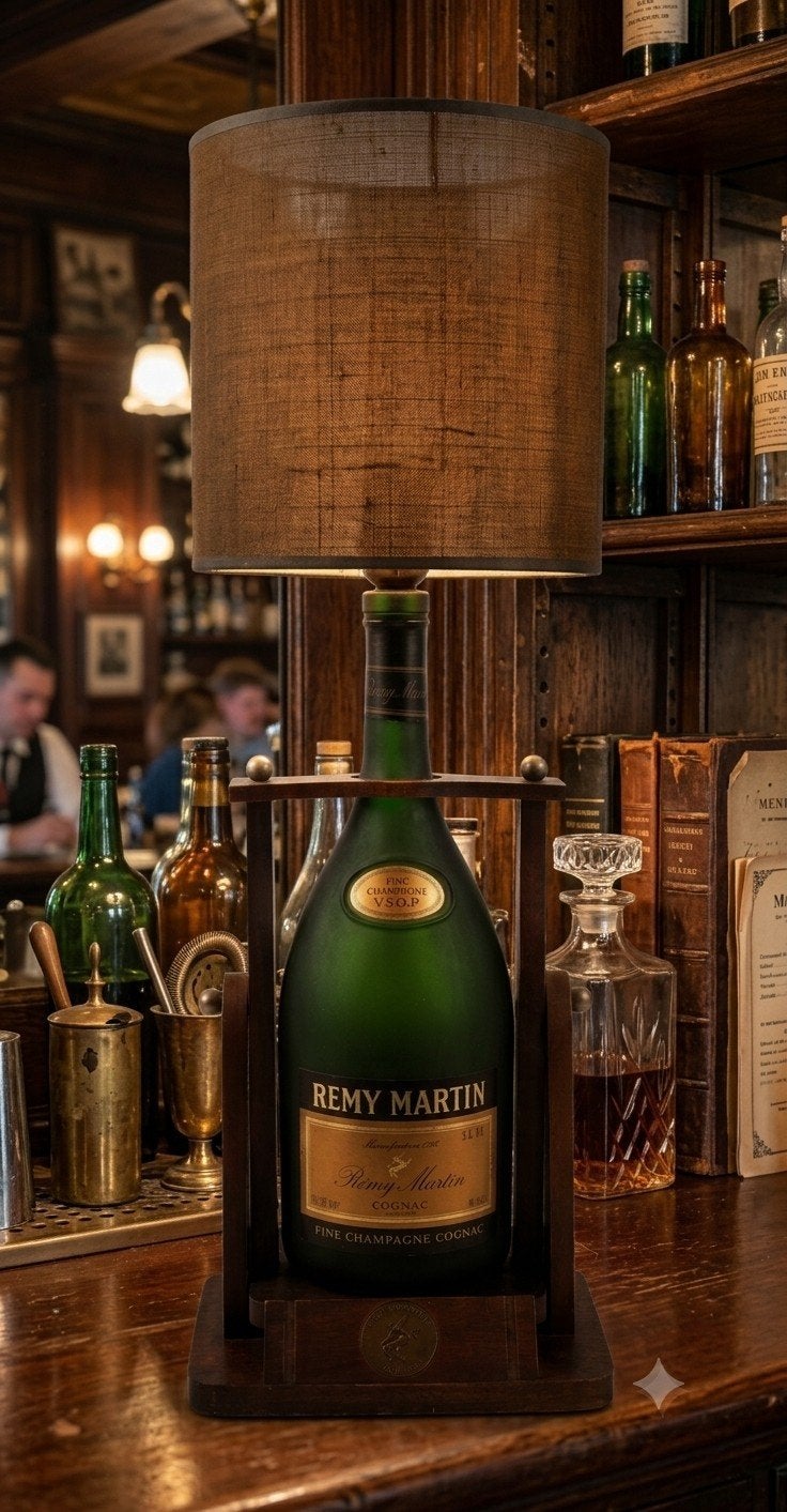 Vintage Remy Martin-fles met houten schommelschenker., Enlèvement