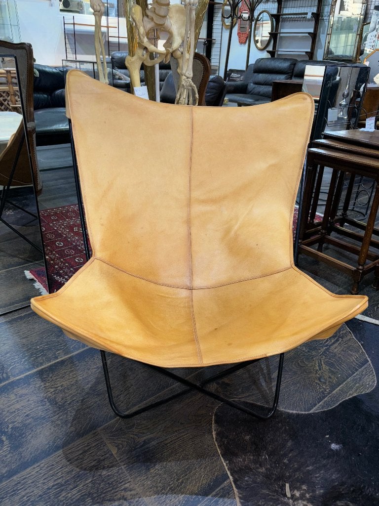 Fauteuil papillon en cuir, Maison & Meubles, Enlèvement ou Envoi, ., ., Cuir
