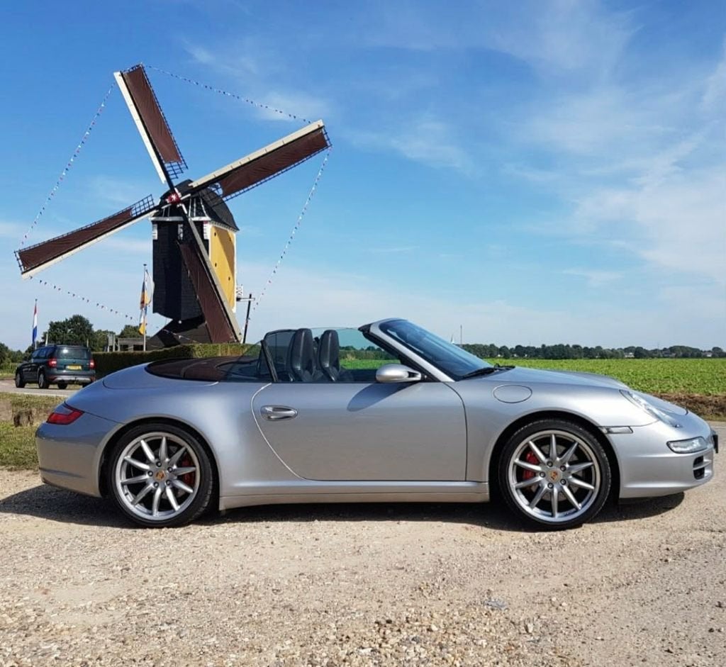 Porsche 997 Carrera 4S cabriolet, Auto's, Automaat, Cabriolet, Leder, Bruin