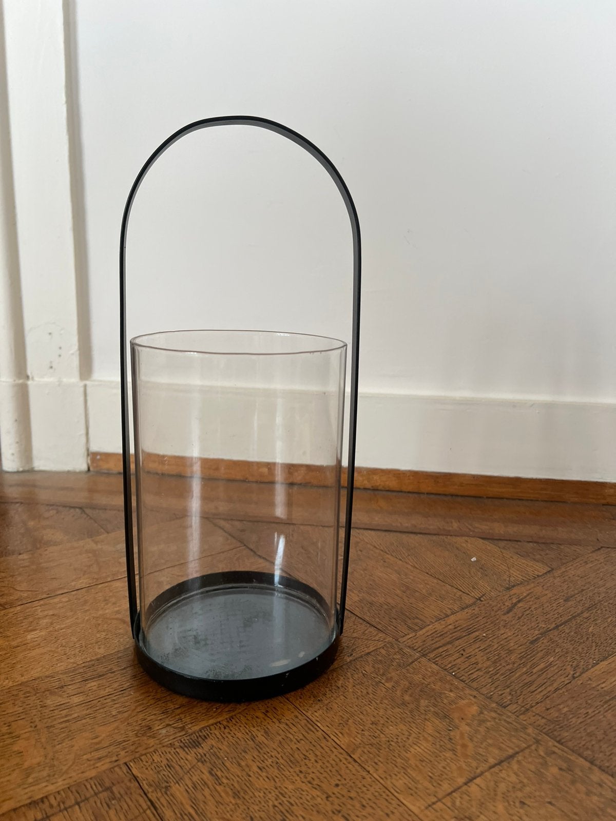 Glazen lantaarn, Huis en Inrichting, Woonaccessoires | Stolpen, Ophalen, Zo goed als nieuw