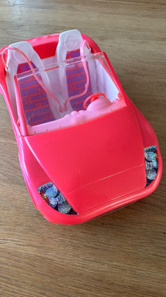 Barbie auto Mattel roze, Kinderen en Baby's, Ophalen of Verzenden, Gebruikt, Barbie