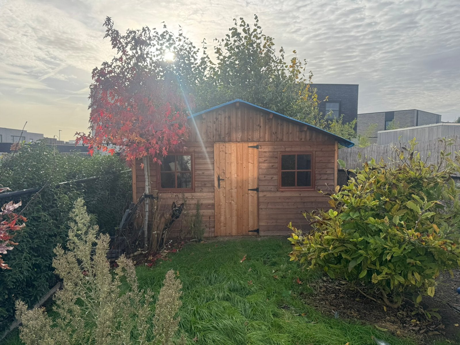 Tuinhuis te koop door verhuis 1 jaar oud, Jardin & Terrasse, Neuf, 2 fenêtres, Enlèvement, Abri de jardin