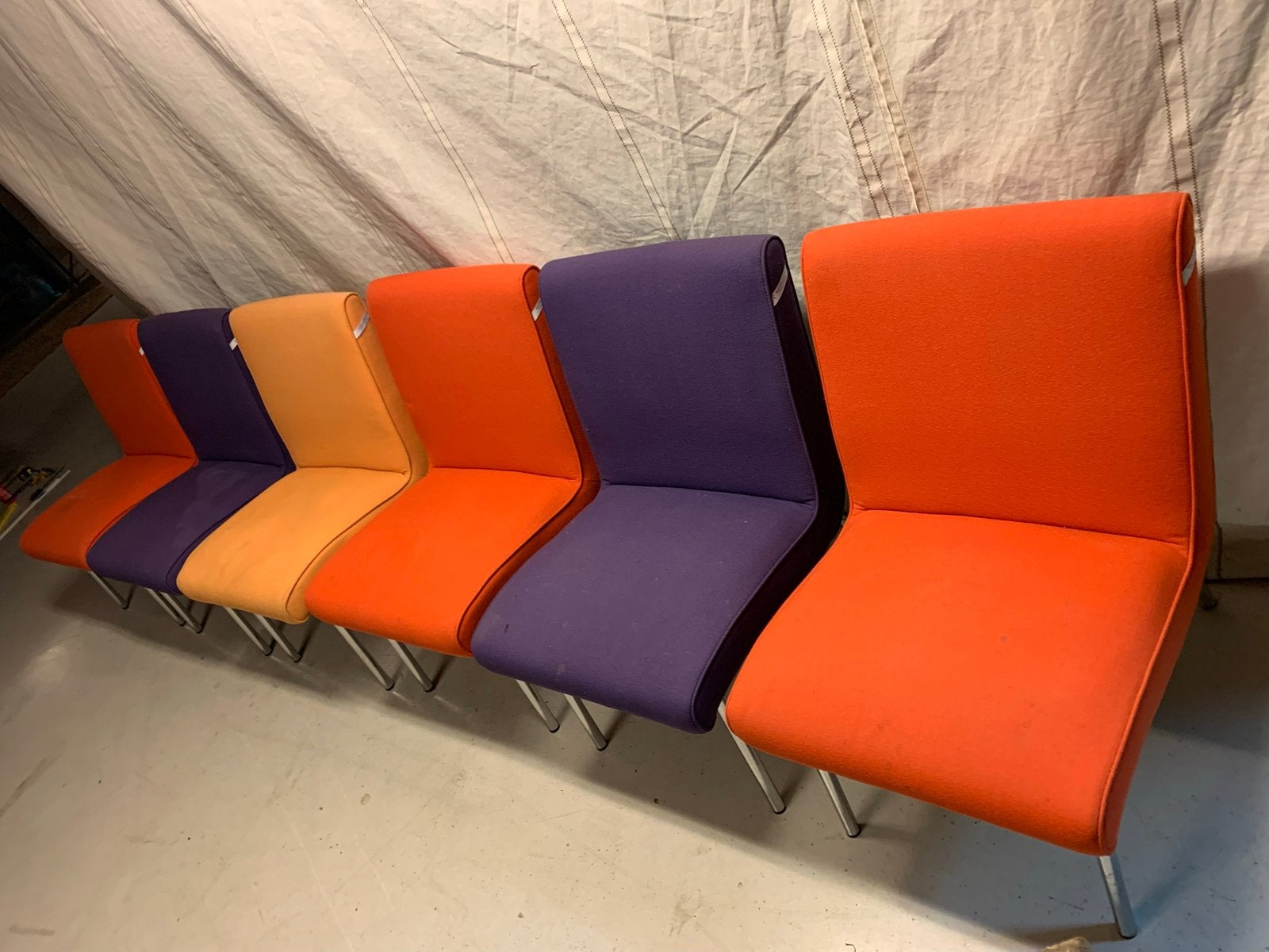 6 chaises design Walter Knoll Vostra 607 Classic Edition, Maison & Meubles, Autres couleurs, Design, Enlèvement, Tissus