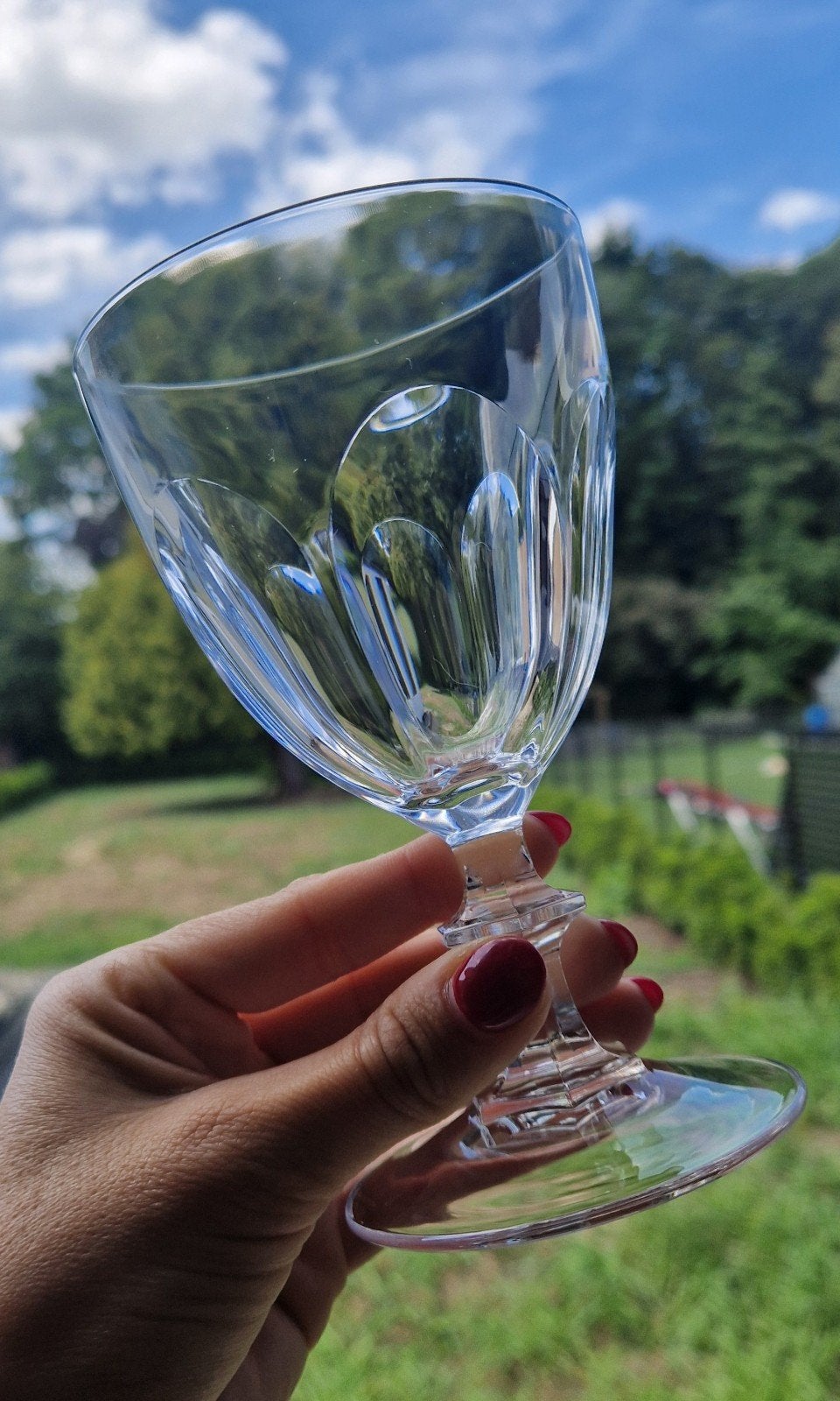 4 verres à vin en cristal, Enlèvement