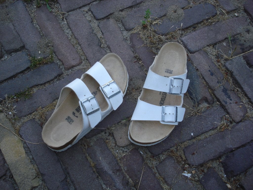 Birkenstock arizona wit 38 nieuw gratis verzending per post, Slippers, Verzenden, Wit, Nieuw