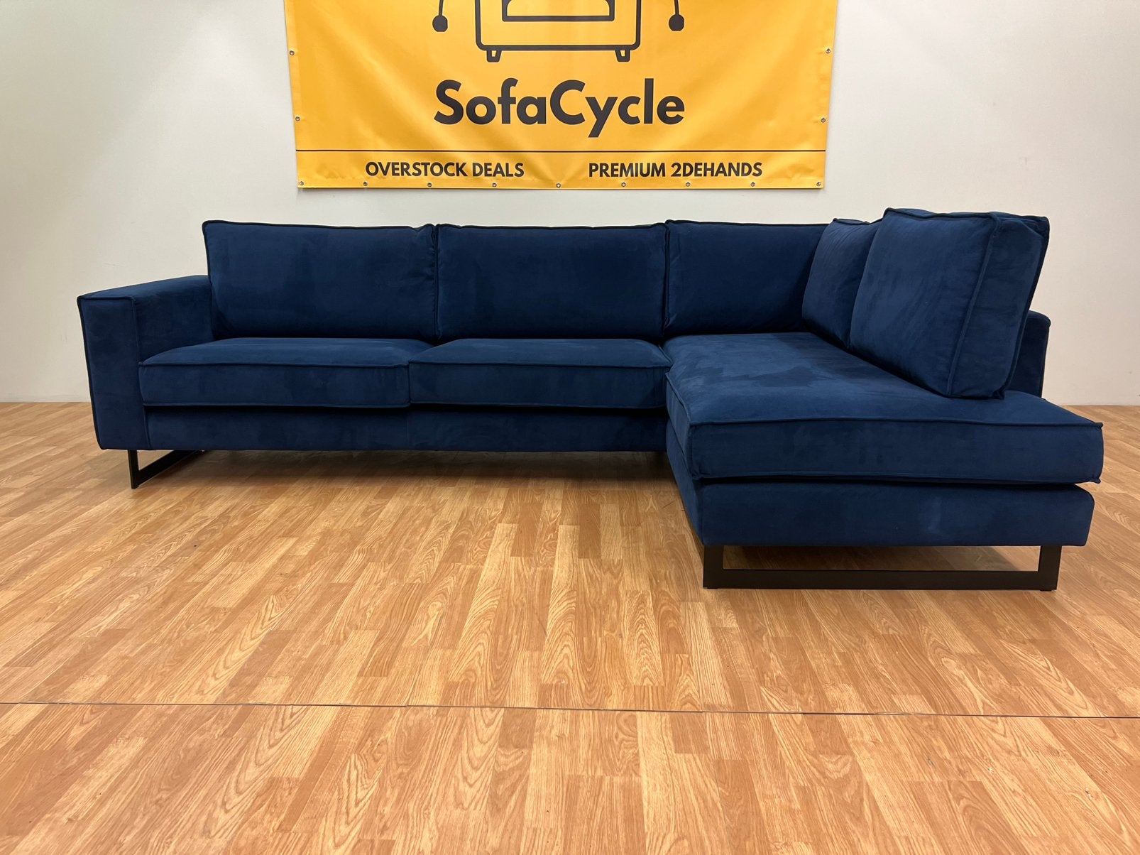 Overstock Deal SofaCycle - Fauteuil d'angle bleu marine/NEUF, Neuf, Enlèvement ou Envoi, SofaCycle, Info@sofacycle.be