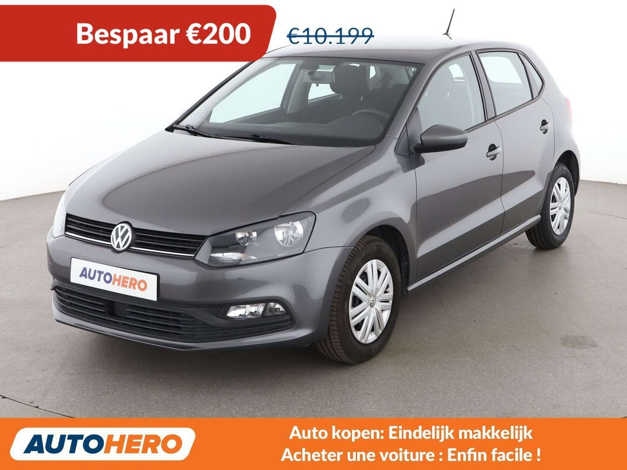 Volkswagen Polo 1.0 Trendline BlueMotion Tech, Autos, Volkswagen, Argent ou Gris, Achat, Boîte manuelle, 1055 kg