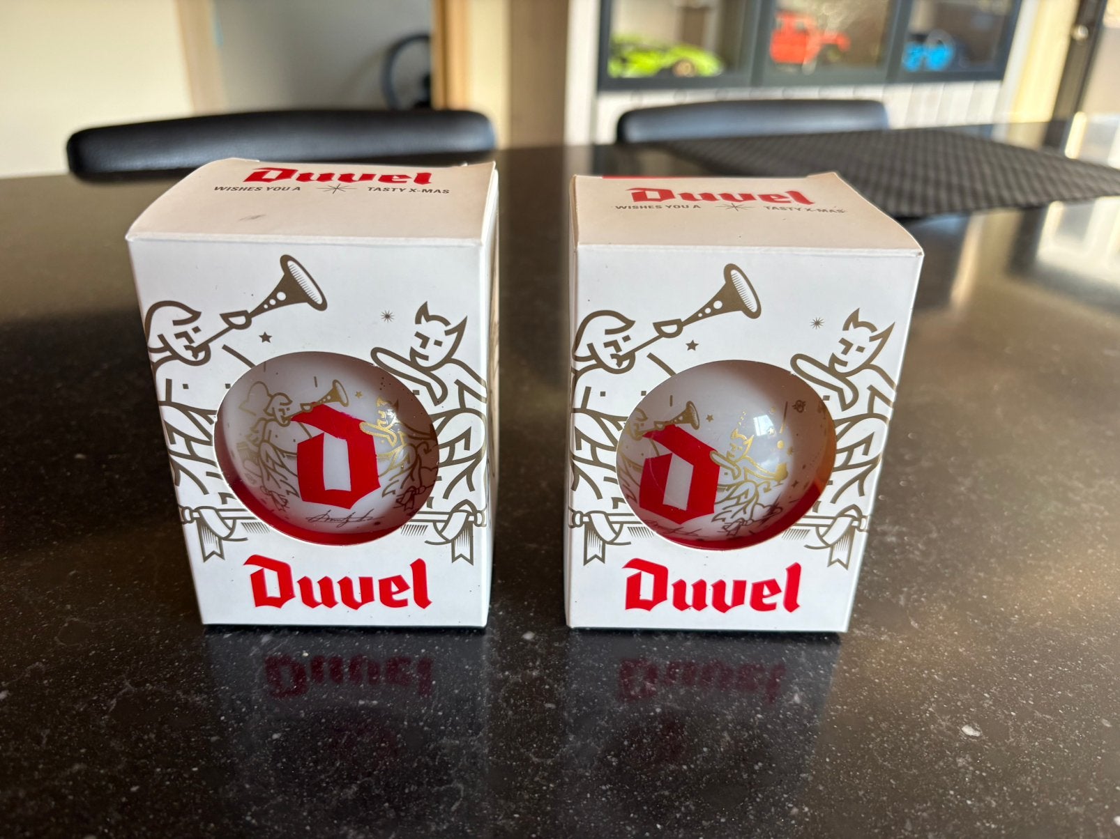 Kerstballen Duvel, Handtassen en Accessoires, Ophalen, Zo goed als nieuw