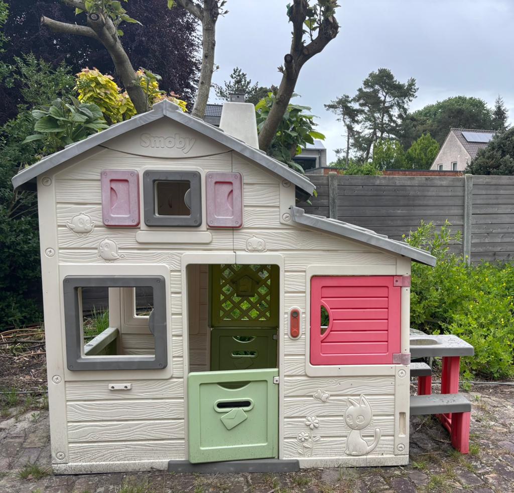 Smoby huis tuin kinderen, Kinderen en Baby's, Ophalen, Gebruikt, Kunststof