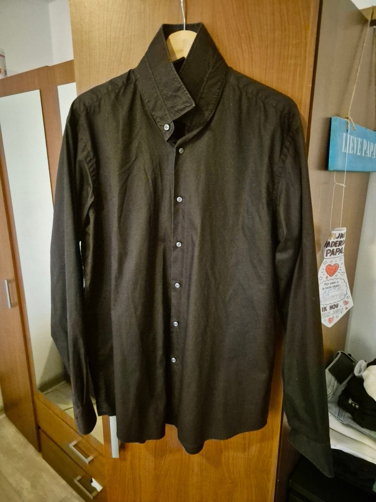 BOSS Hugo Boss overhemd – Zwart – Regular Fit, Kleding | Heren, Overhemden, Ophalen, Zwart, Zo goed als nieuw, Hugo Boss