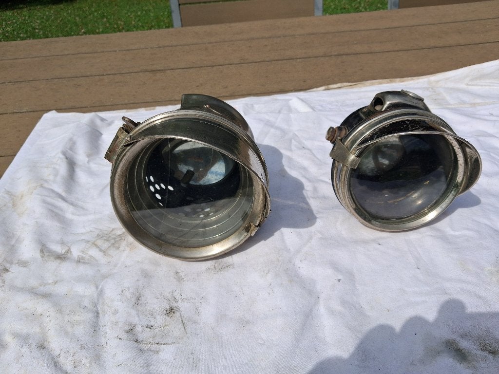 Phares a acetylene pour anciennes motos, Motoren, Ophalen, Gebruikt
