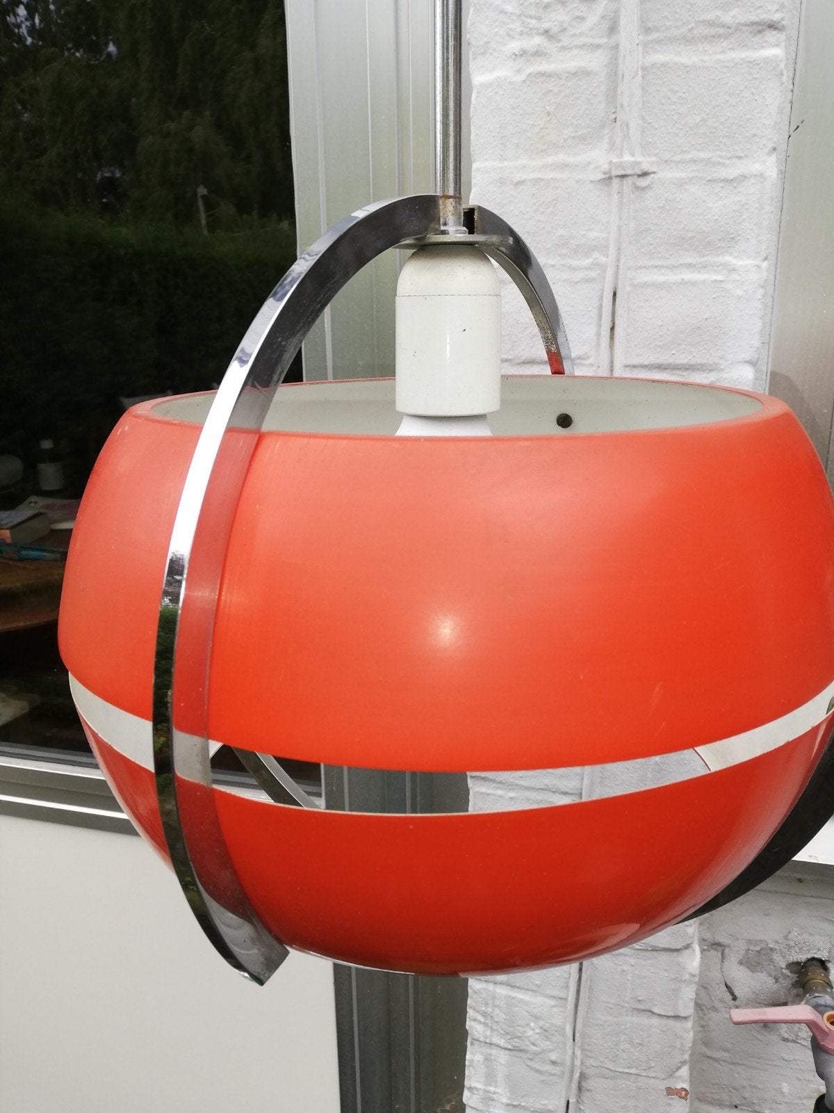 space age hanglamp, Ophalen, Metaal, Space age retro