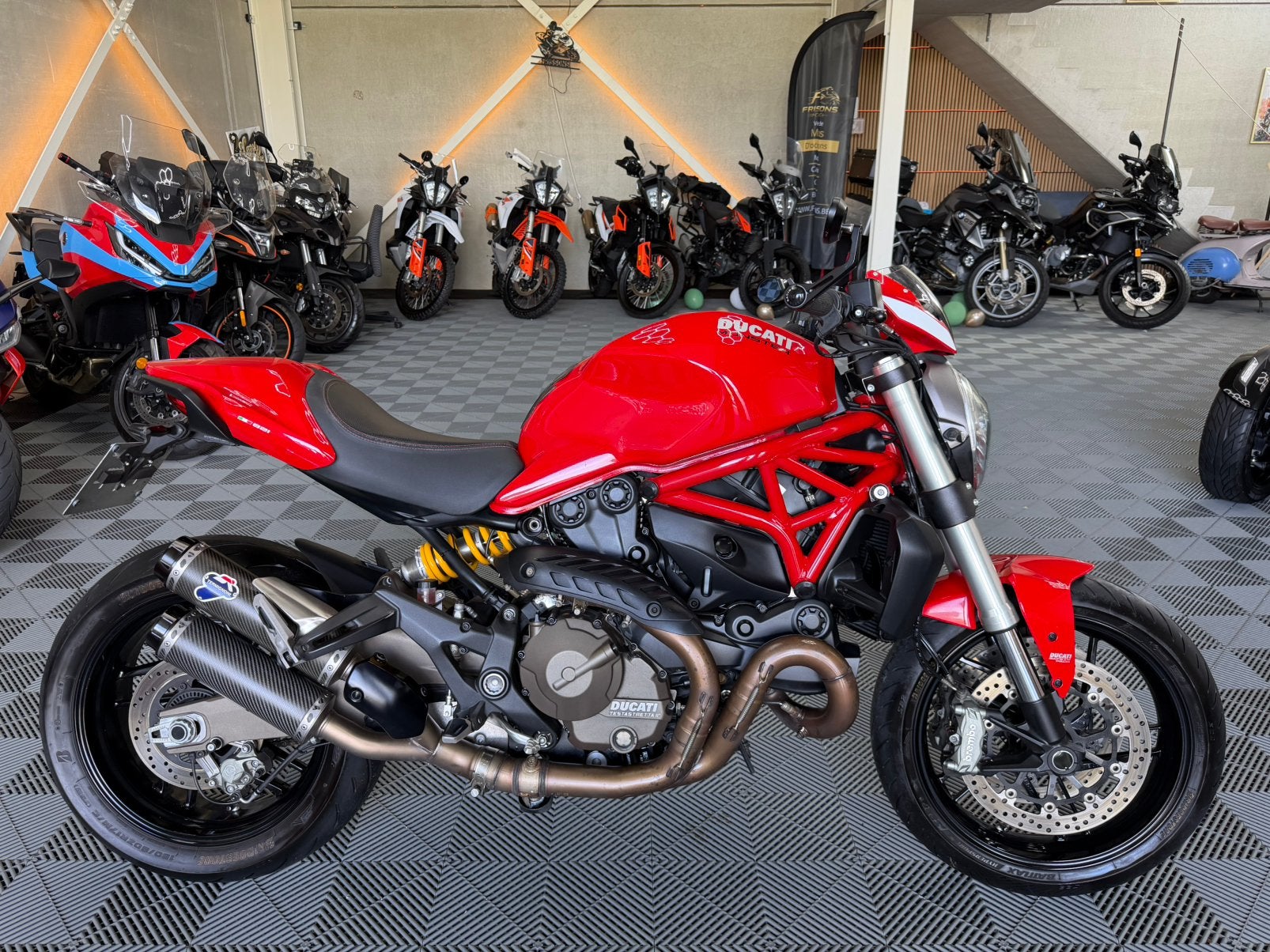 DUCATI MONSTER 821 * GARANTIE * A2 35 kw * AANSLUITINGEN, Motoren, Occasion, Super Sport, W, D