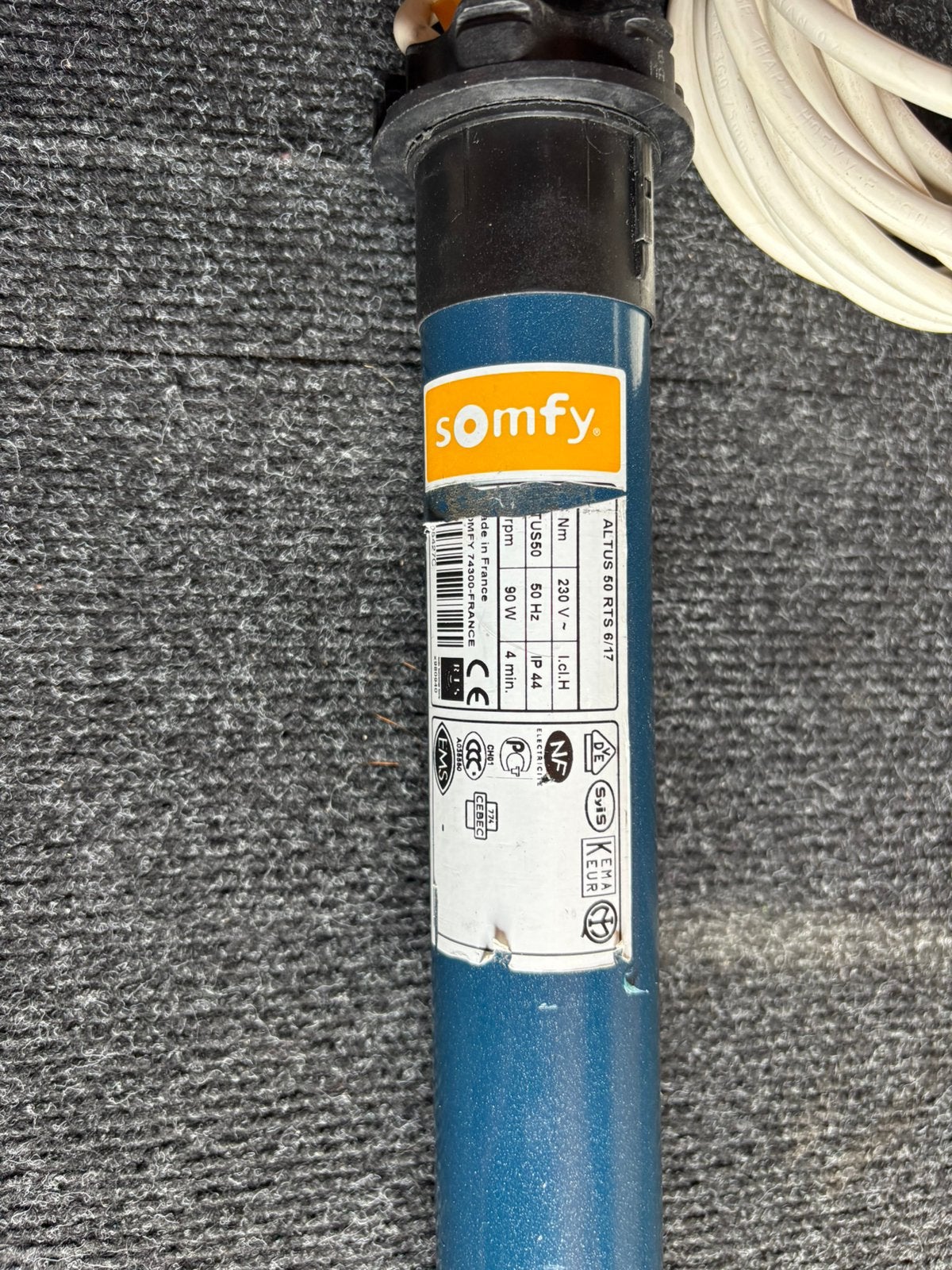 Somfy Altus buismotor, Ophalen, Gebruikt