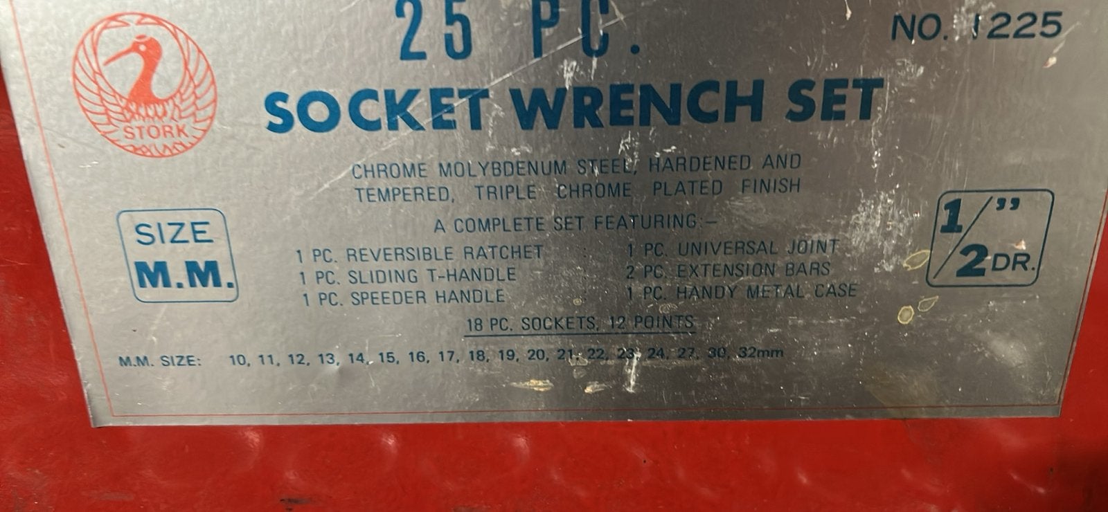 Socket wrench set 25 stuks, Ophalen, Gebruikt