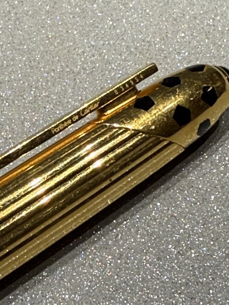 Cartier Panthère de Cartier balpen – verguld met zwarte lak, Ophalen of Verzenden, Balpen