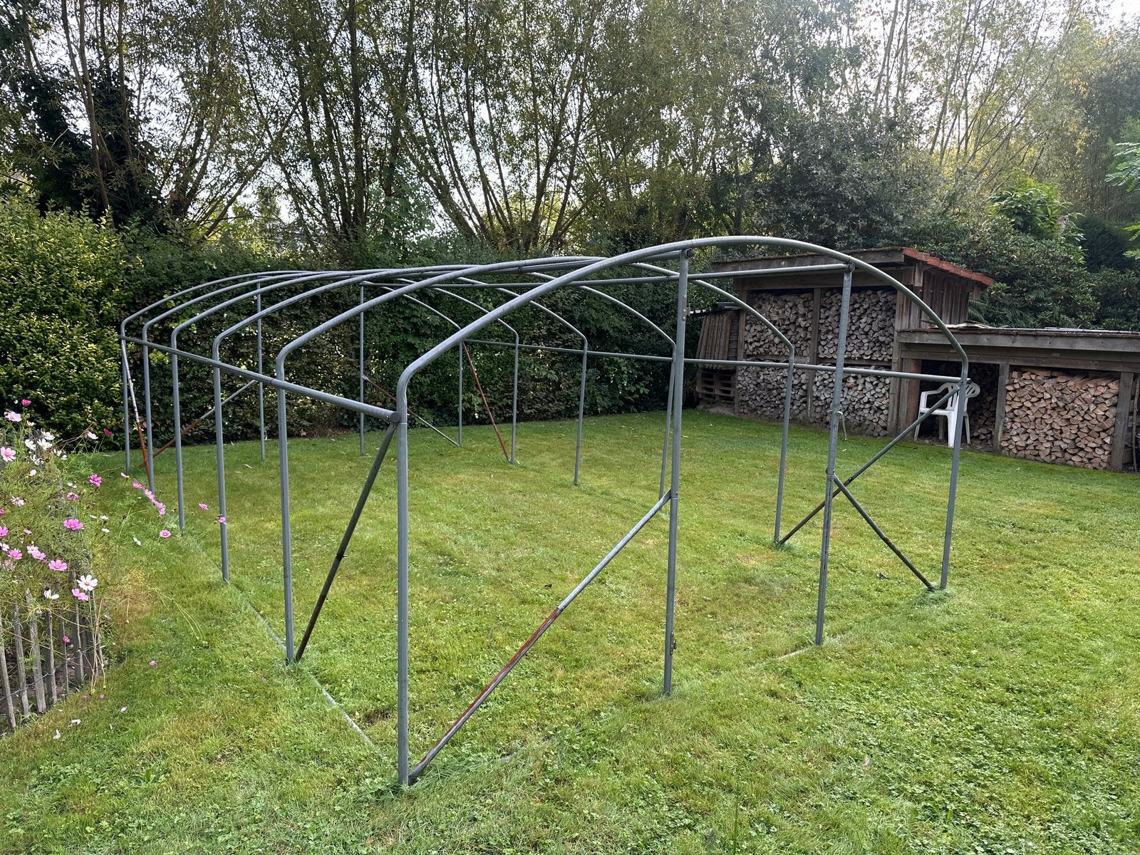 Verplaatsbare serre/tuinkamer/volière, Enlèvement, Comme neuf, Acier