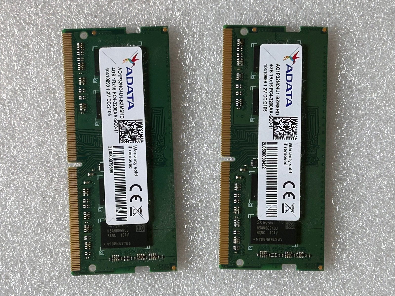 2 x 4 Gb Ram geheugen, Ophalen of Verzenden, Zo goed als nieuw, Laptop, 4 GB