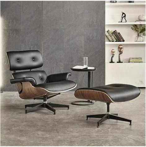 Eames Lounge Chair met voetenbank, Huis en Inrichting, Ophalen, Zo goed als nieuw
