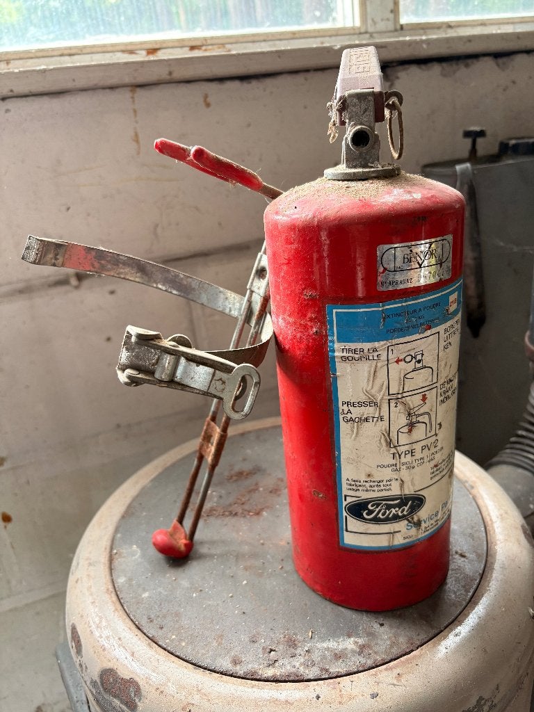 Vintage rode brandblusser Ford Service Parts, Antiek en Kunst, Ophalen of Verzenden