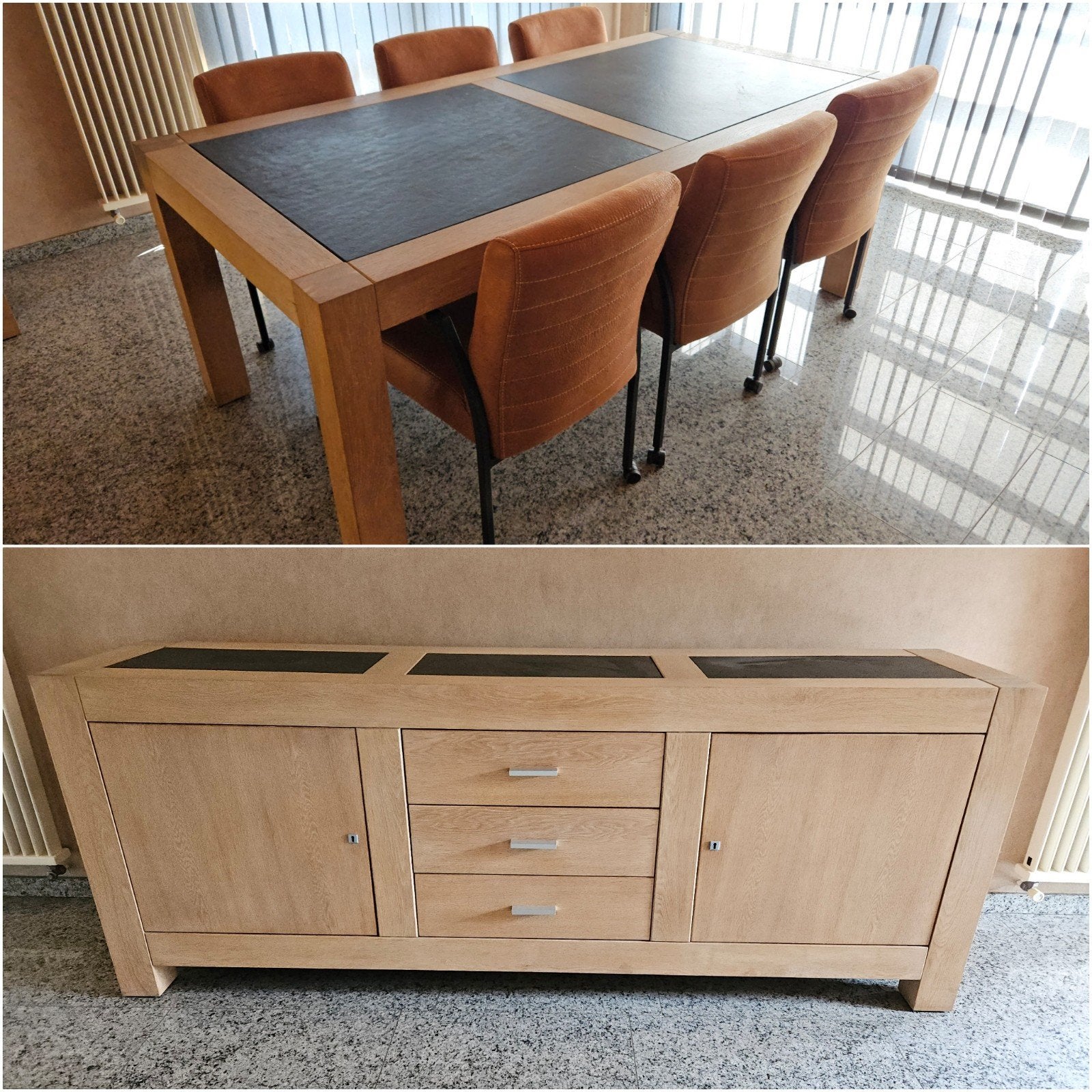 Meubels woonkamer – eettafel en dressoir, Ophalen