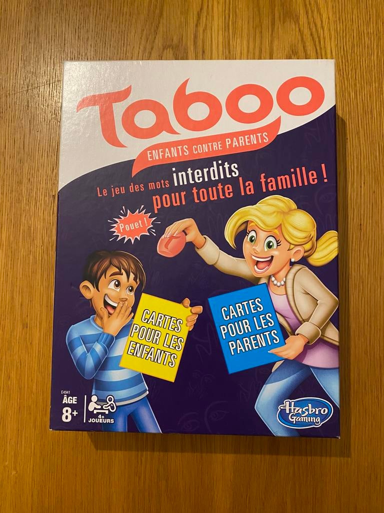 Jeu Taboo enfants contre parents complet, Drie of vier spelers, Ophalen, Zo goed als nieuw