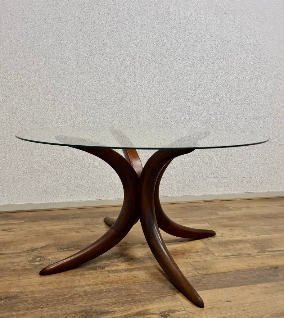 Vintage Deense salontafel koffietafel jaren 60 / 70, Maison & Meubles, Tables | Tables de salon, Teck, Vintage jaren 60/70, Rond