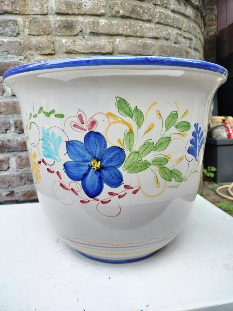 grand pot de fleur en faiënce, Ophalen, Overige materialen, 40 cm of meer, Nieuw