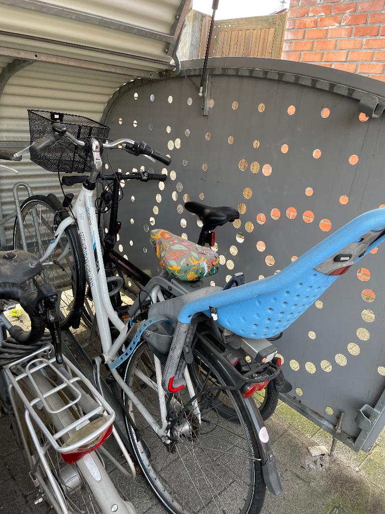 Damesfiets met fietsstoeltje yepp, Enlèvement, Utilisé, Autres marques, Vitesses