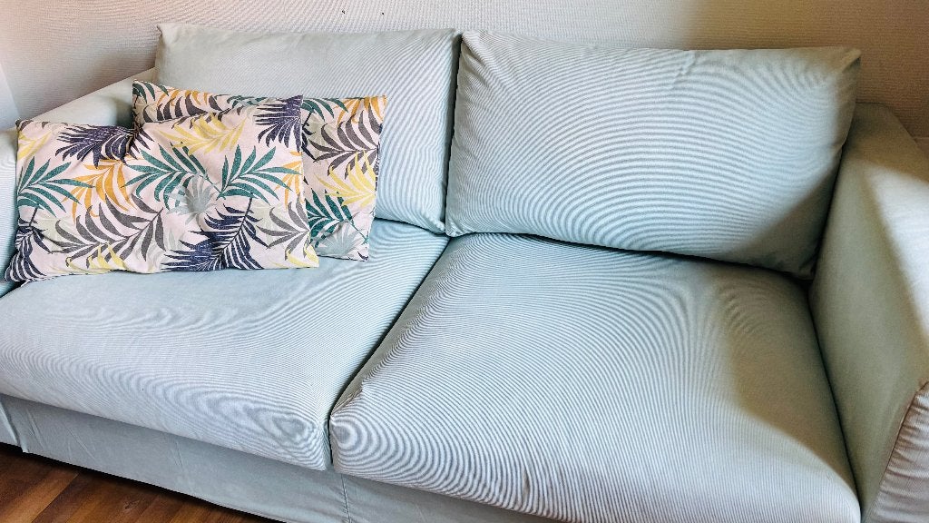 Slaapbank  IKEA, Ophalen, Blauw, 140 cm, Zo goed als nieuw