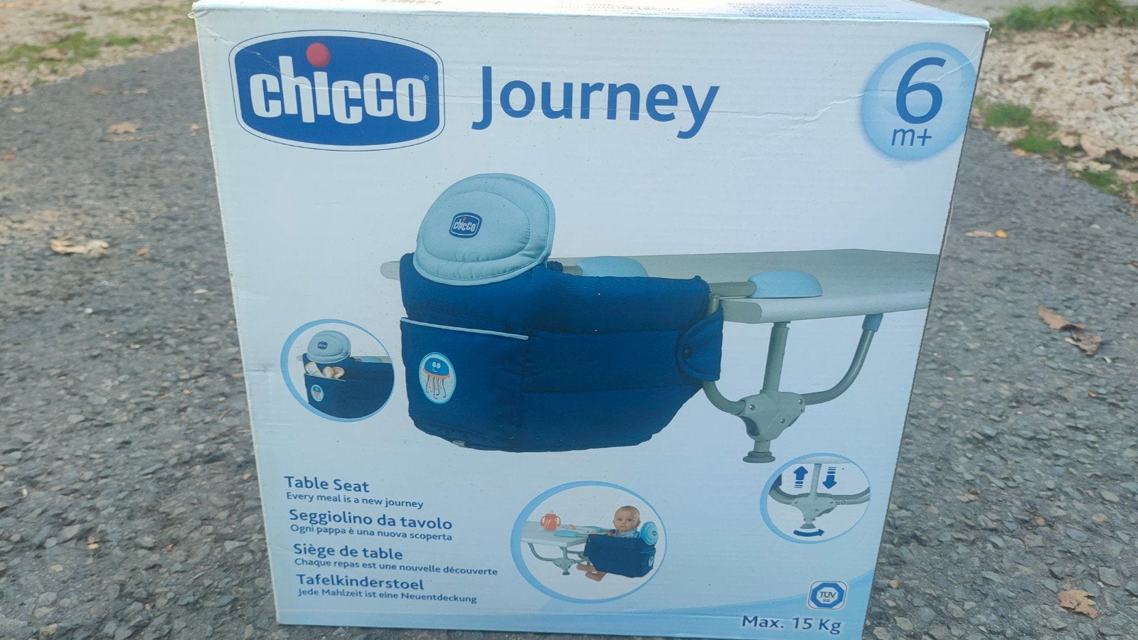 Siège de table Chicco Journey Bleu – Dès 6 mois (Max 15 kg), Enlèvement, Neuf