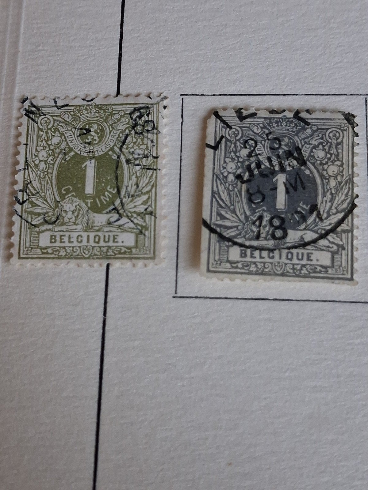1869 timbres belges COB  26 27 28 30 32, Ophalen of Verzenden