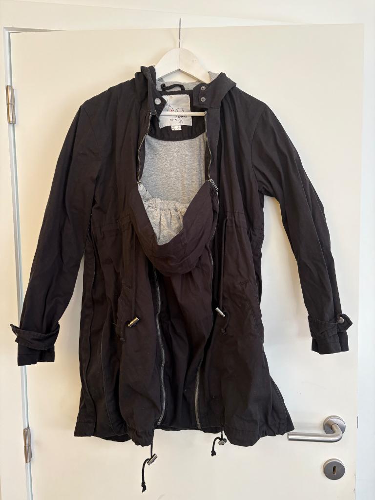 Set van 2 zwangerschapsjassen M/L, Kleding | Dames, Ophalen, Zo goed als nieuw, Maat 38/40 (M), Zwart