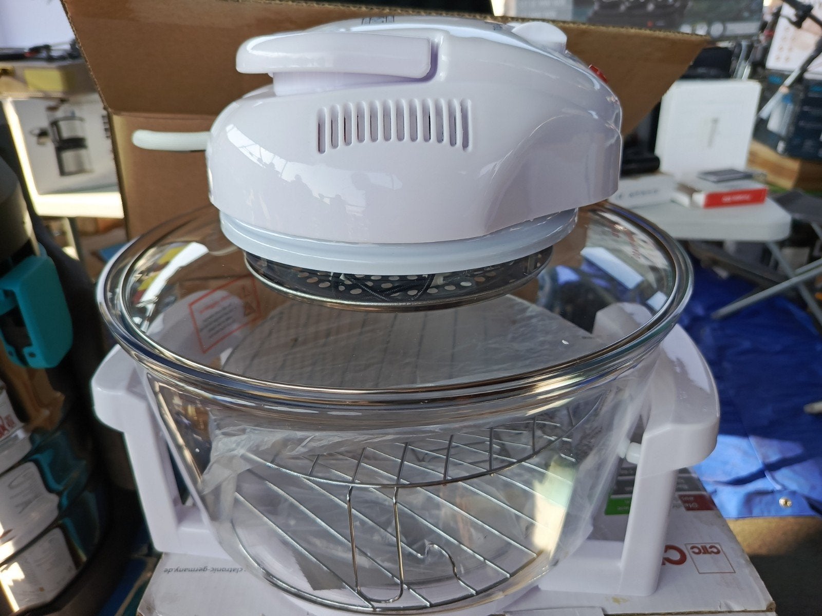 halogen oven, Ophalen