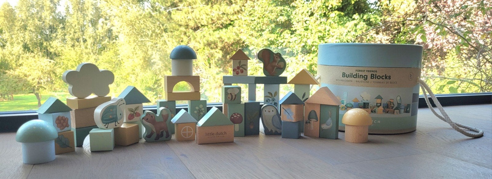 Little dutch - bouwblokken "forest friends" 50 delig, Ophalen, Zo goed als nieuw, Overige typen