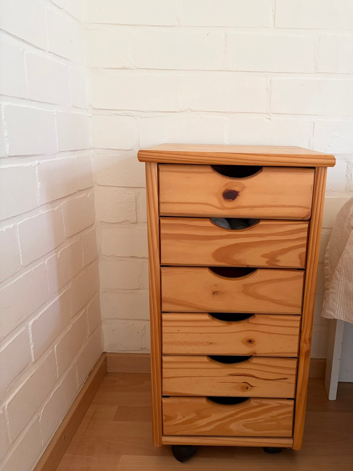 Grenen houten ladenkastje, Huis en Inrichting, Ophalen, Minder dan 50 cm, 5 laden of meer, Zo goed als nieuw