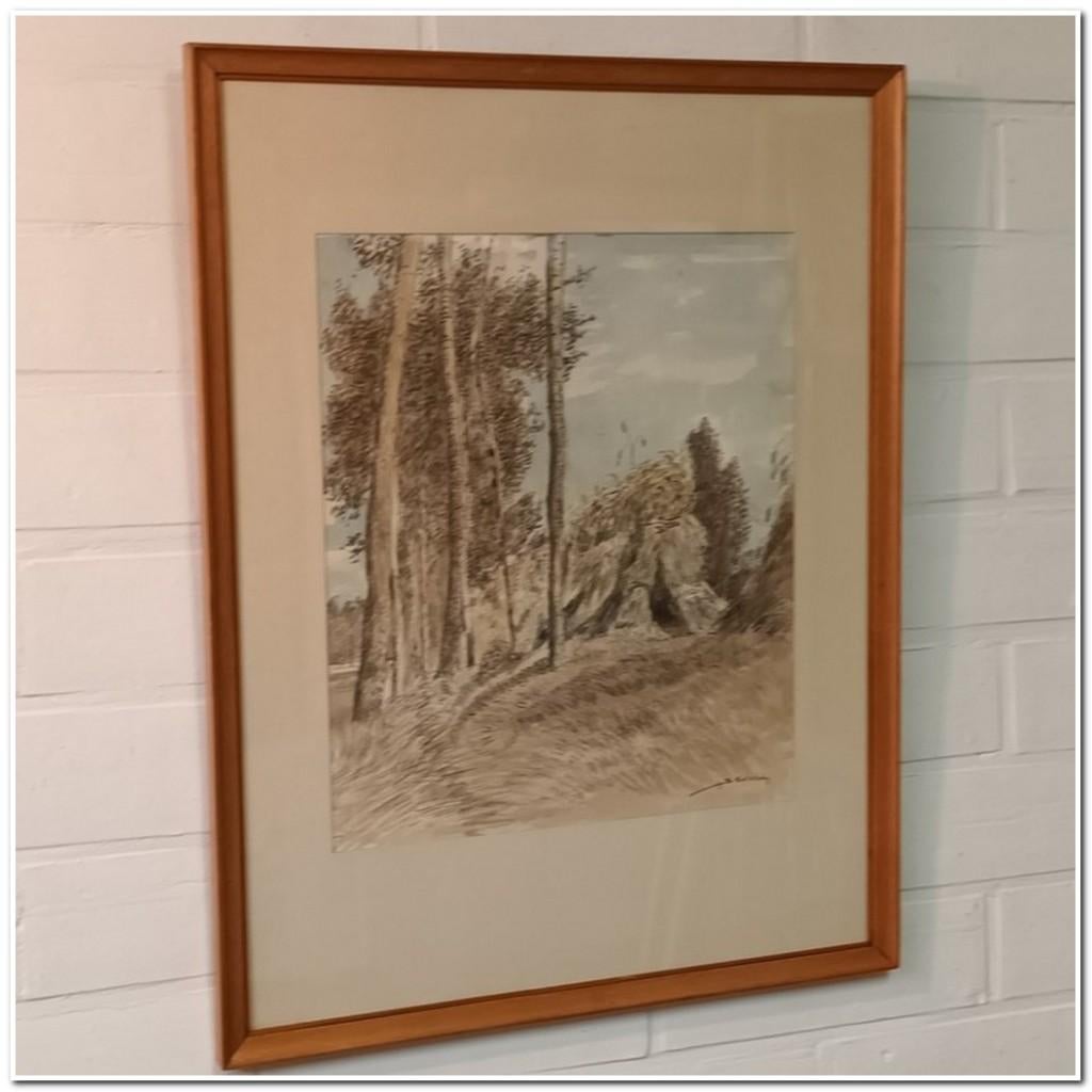 Juliaan Severin (1888-1975) - Aquarel op papier, Ophalen