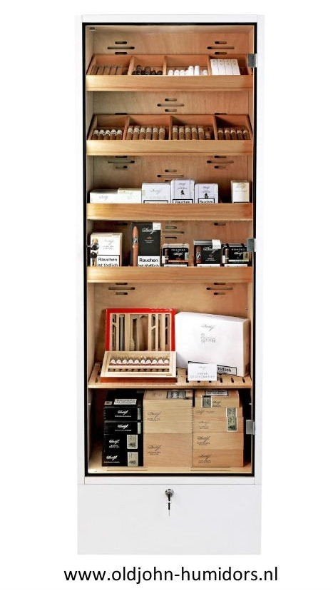 HUMIDOR KABINET ADORINI PORTOFINO WIT 6000 SIGAREN      h201, Collections, Envoi, Neuf, Boite à tabac ou Emballage