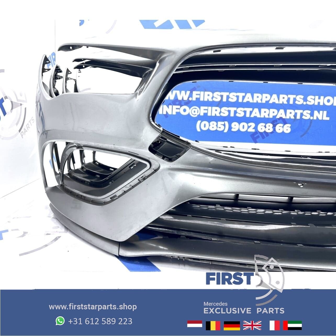 W118 BUMPER CLA AMG VOORBUMPER A1188853901 C118 ZWART WIT GR, Auto-onderdelen, Gebruikt, -, Voor, Ophalen of Verzenden